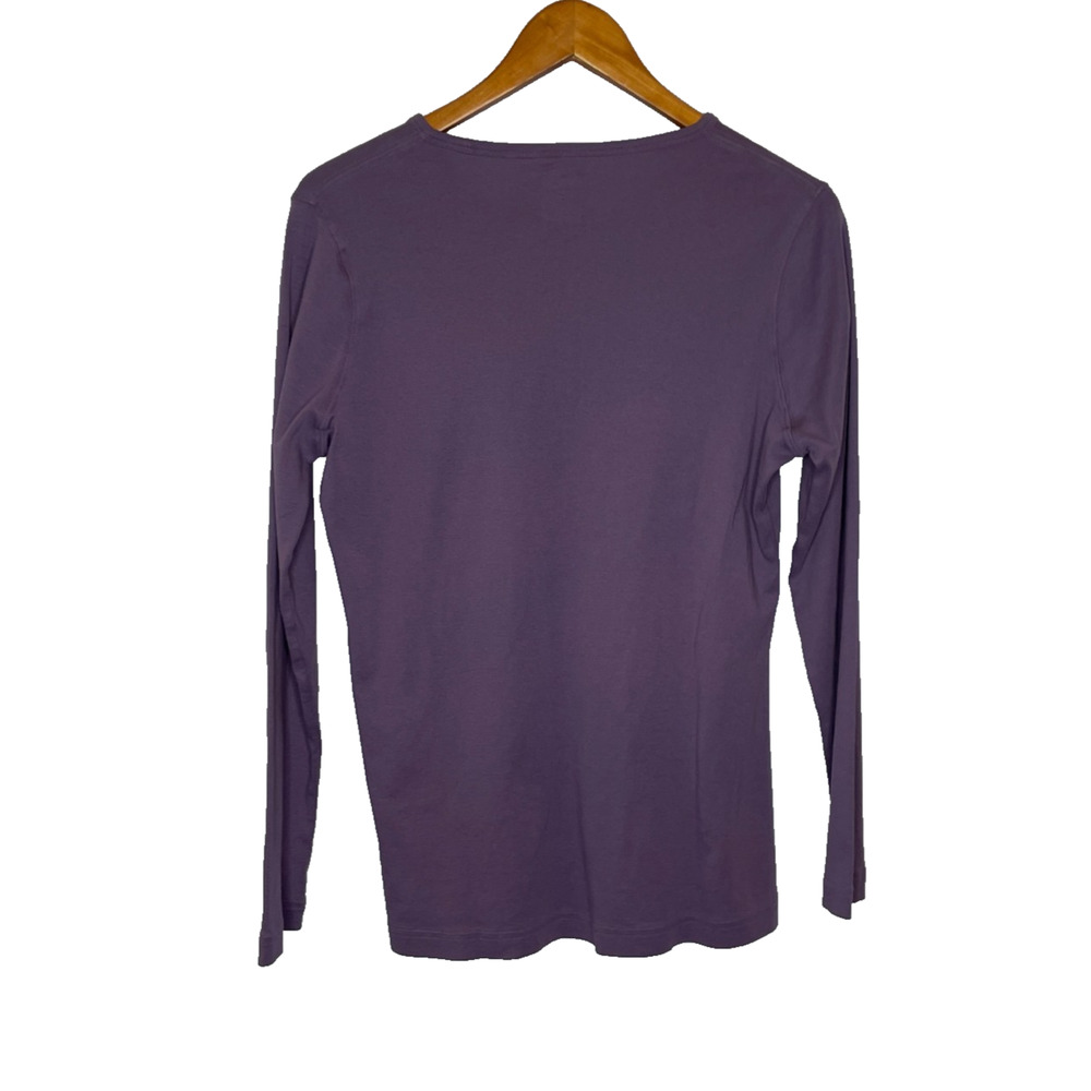 Women's Medium Duluth Trading Purple Cotton Crewneck Long Sleeve Tee - Picture 4 of 4